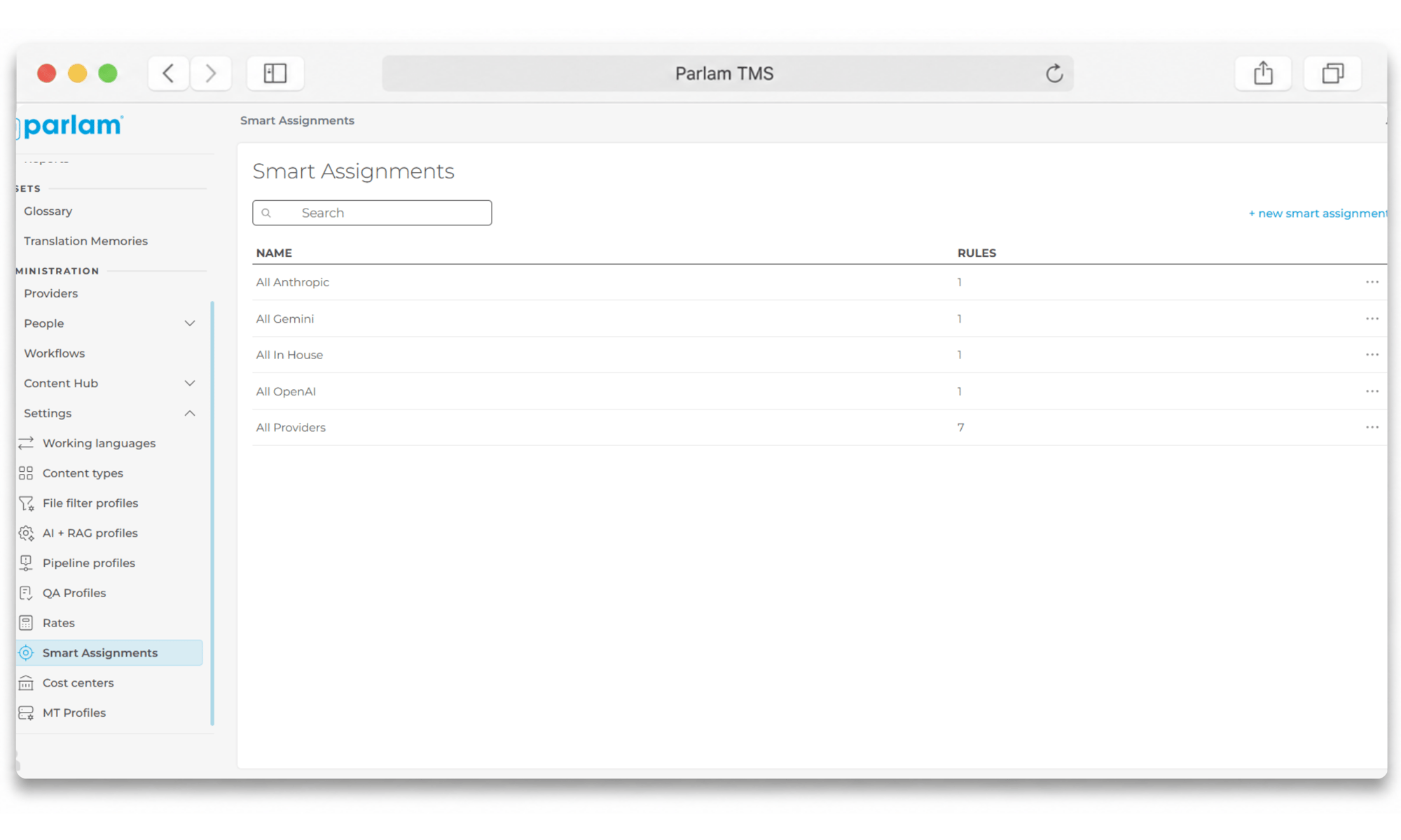 Smart assignment Smart assignment